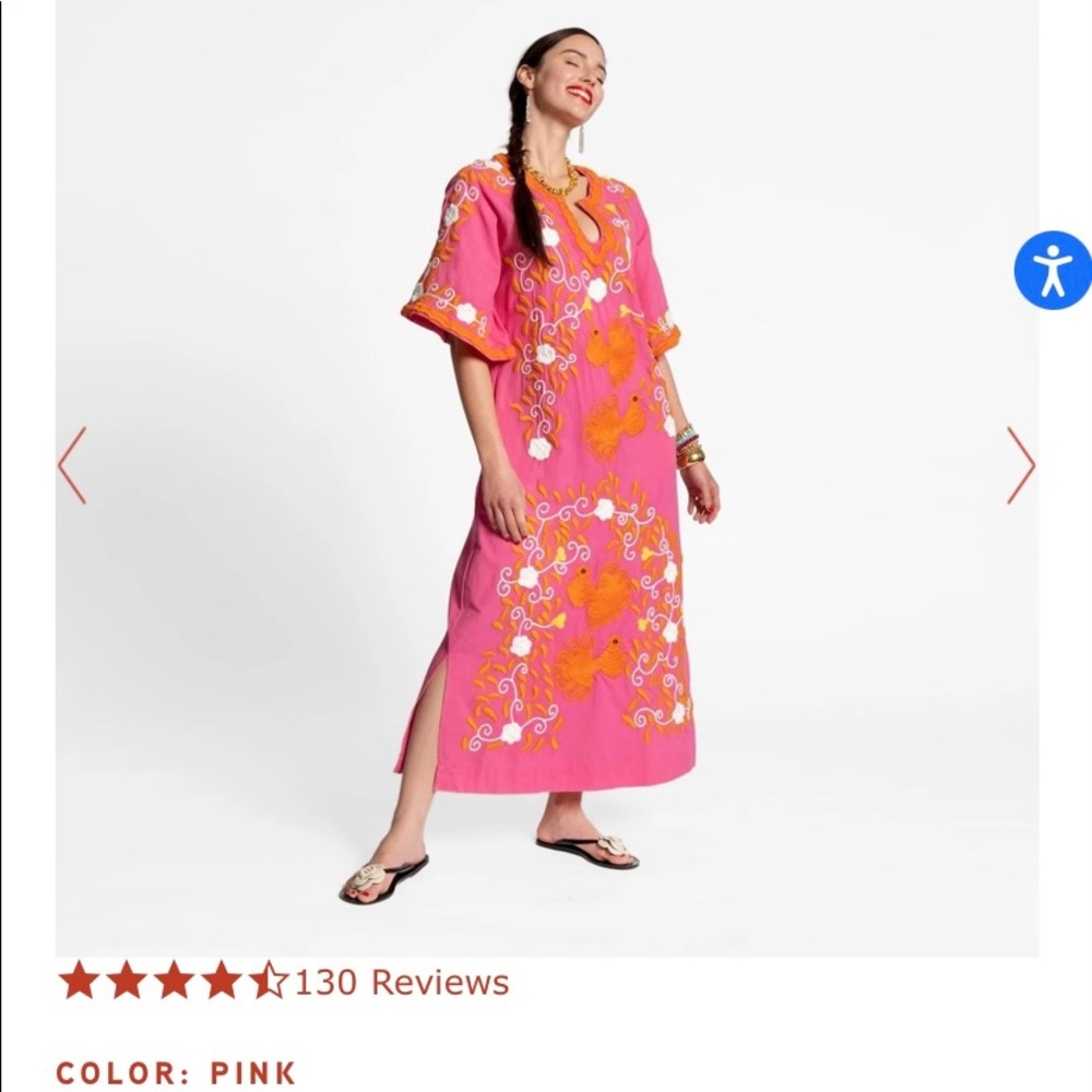 Frances Valentine Peacock Caftan Dress